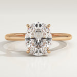 2.0 CT Oval Cut Solitaire Lab-Grown Diamond Engagement Ring