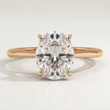 2.0 CT Oval Cut Solitaire Lab-Grown Diamond Engagement Ring