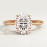 2.0 CT Oval Cut Solitaire Lab-Grown Diamond Engagement Ring