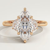 2.0 CT Marquise Cut Three Stone Lab-Grown Diamond Engagement Ring