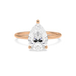 2.0 CT Pear Cut Hidden Halo Lab-Grown Diamond Engagement Ring