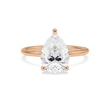 2.0 CT Pear Cut Hidden Halo Lab-Grown Diamond Engagement Ring