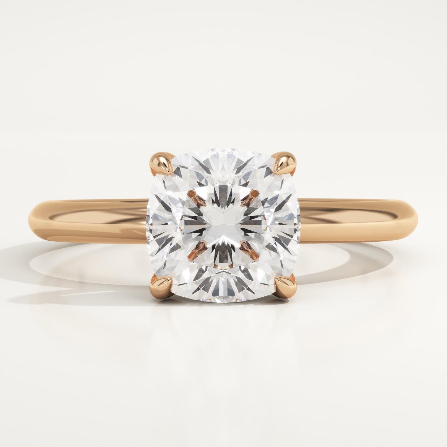 Cushion Cut Solitaire Lab-Grown Diamond Engagement Ring