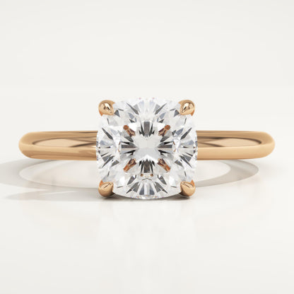 Cushion Cut Solitaire Lab-Grown Diamond Engagement Ring