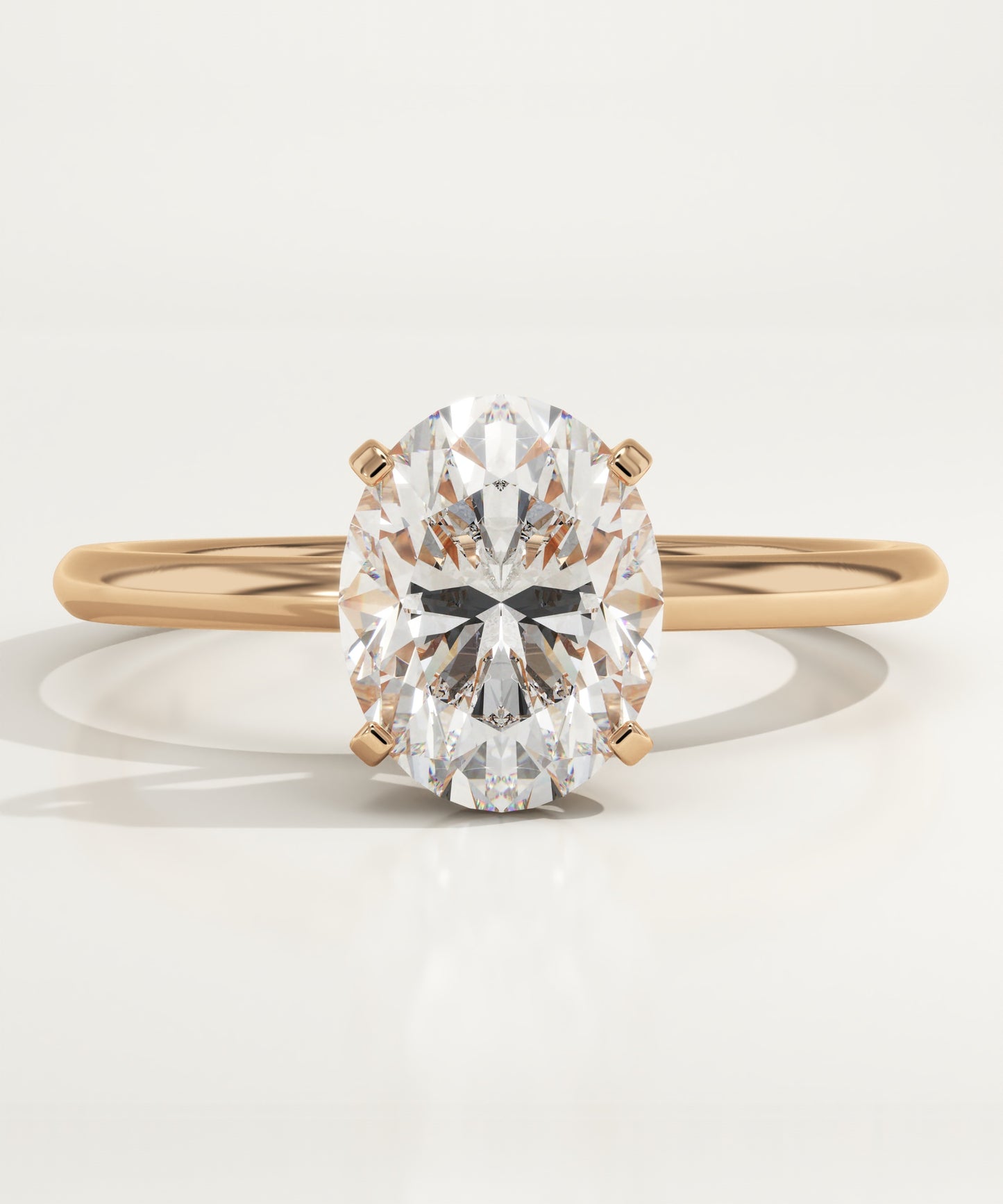 0.88 CT Oval Cut Moissanite Solitaire Engagement Ring (US Size 8 Ready To Ship)