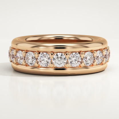 2.13 TCW Round Lab-Grown Diamond Full Eternity Wedding Band