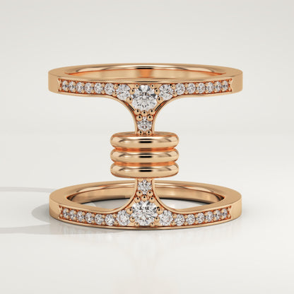 0.445 TCW Round Lab-Grown Diamond Double Shank Wedding Band