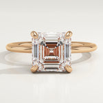 2.0 CT Asscher Cut Solitaire Lab-Grown Diamond Engagement Ring