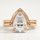1.99 CT Pear Cut Solitaire Lab-Grown Diamond Bridal Set