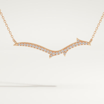 0.123 TCW Round Lab-Grown Diamond Nature Inspired Necklace