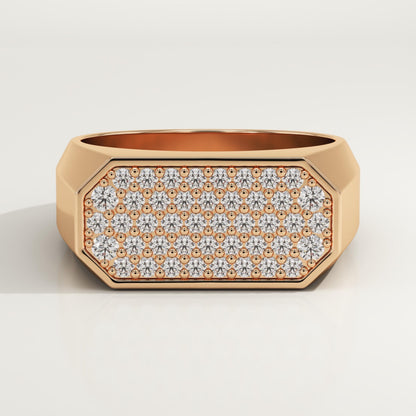 0.41 TCW Round Lab-Grown Diamond Multi Stone Wedding Band For Men