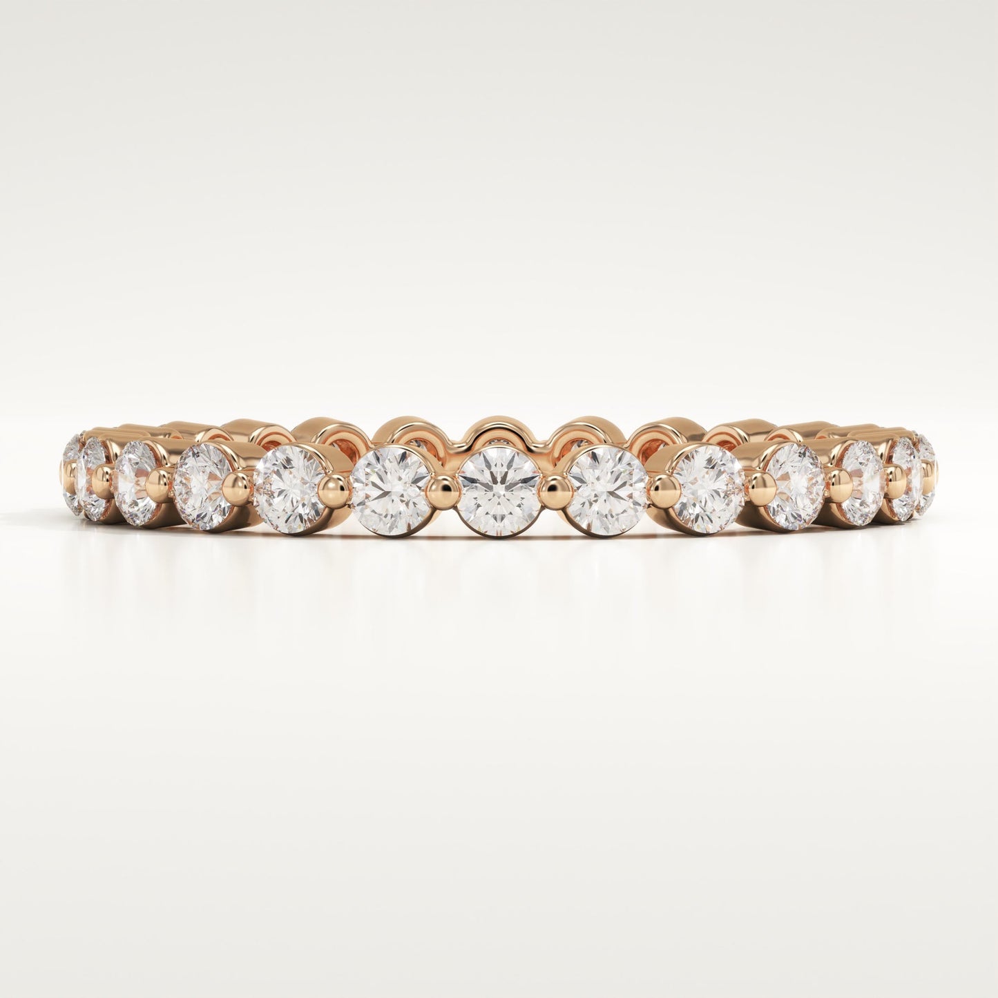 0.69 TCW Round Lab-Grown Diamond Full Eternity Wedding Band