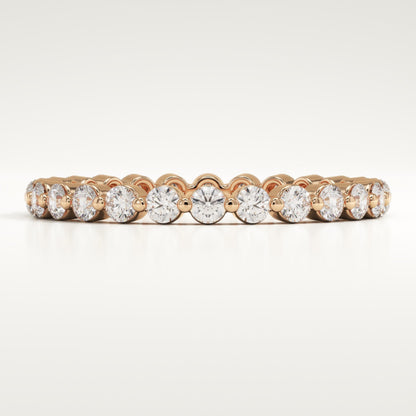 0.69 TCW Round Lab-Grown Diamond Full Eternity Wedding Band
