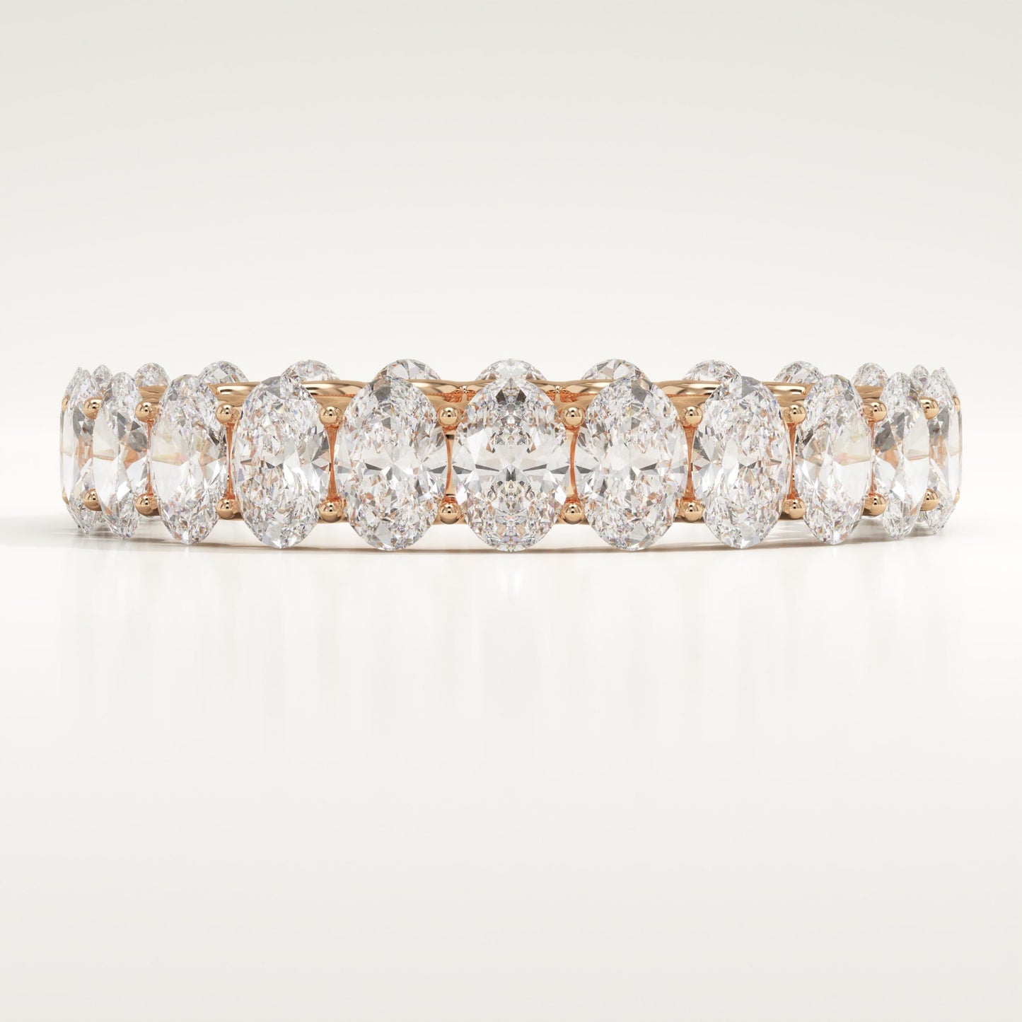 3.15 TCW Oval Lab-Grown Diamond Full Eternity Wedding Band