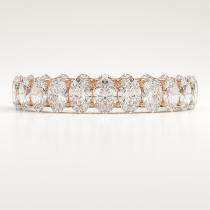 3.15 TCW Oval Lab-Grown Diamond Full Eternity Wedding Band