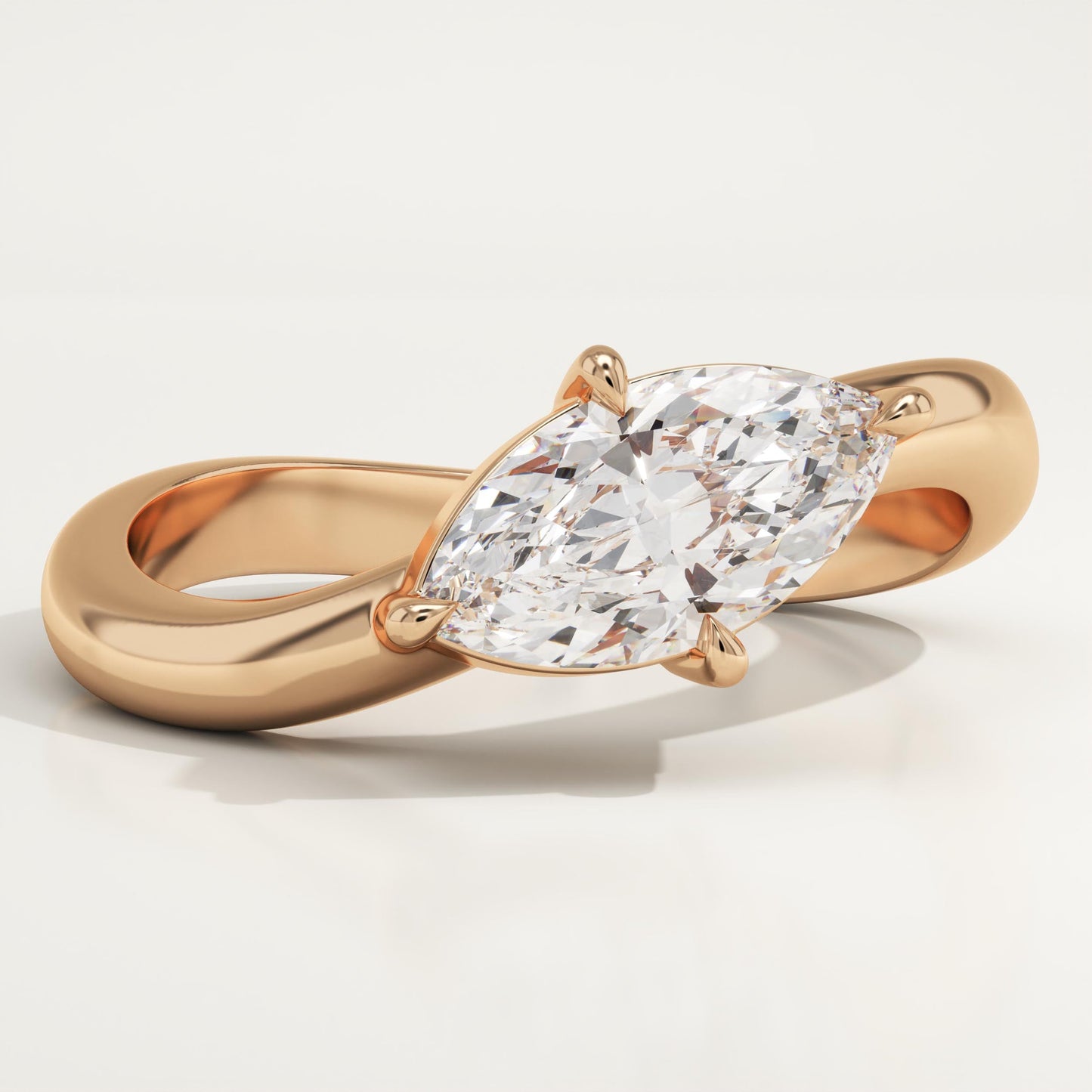 Marquise Cut Solitaire Lab-Grown Diamond Engagement Ring