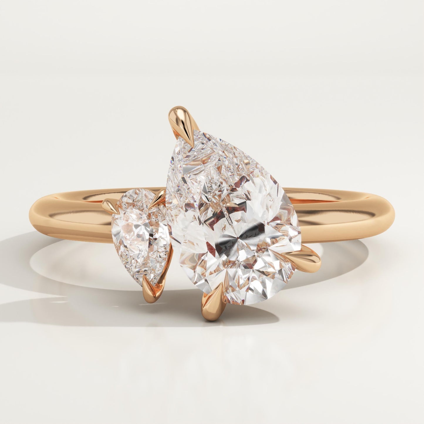 1.5 TCW Pear Cut Toi Et Moi Lab-Grown Diamond Engagement Ring