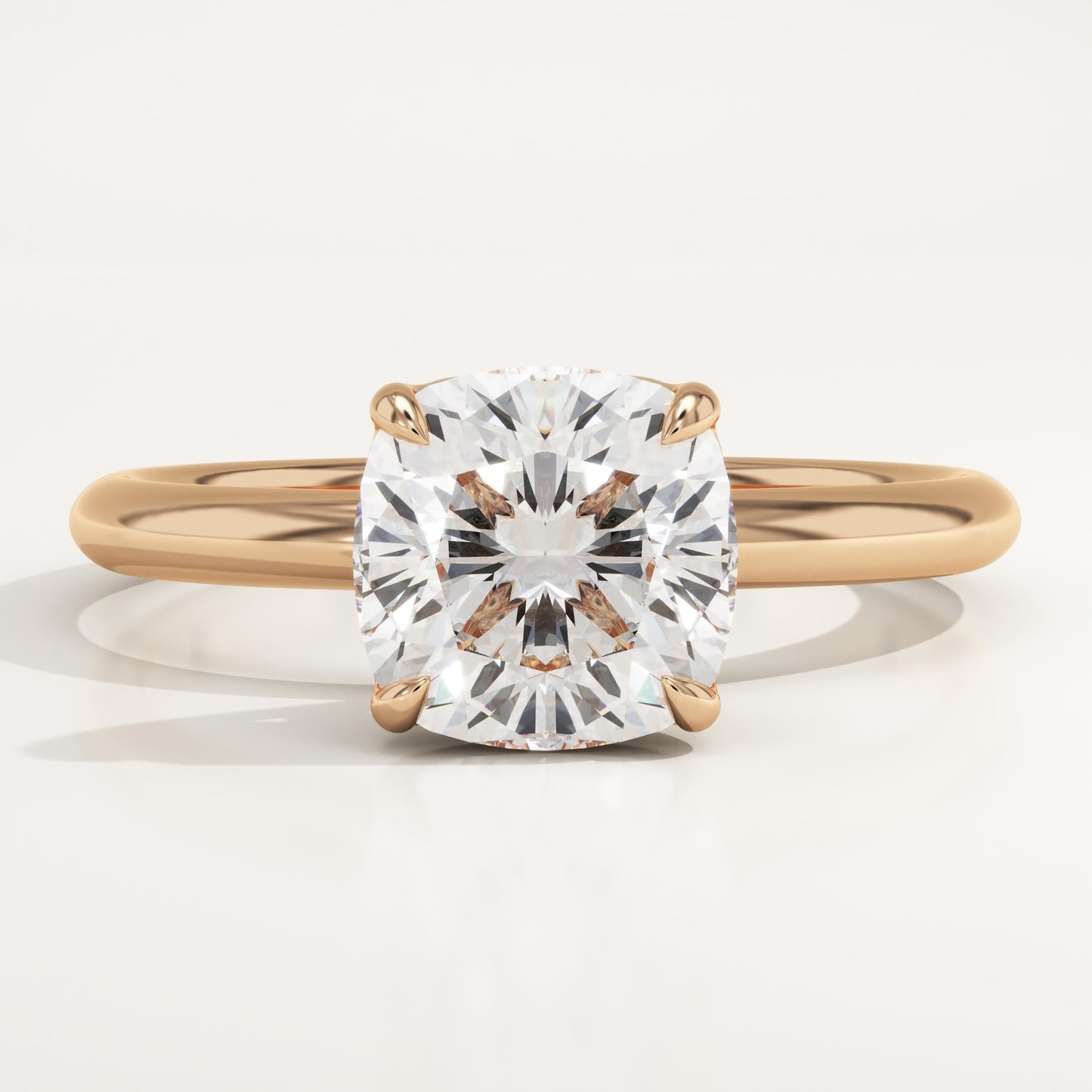Cushion Cut Solitaire Lab-Grown Diamond Engagement Ring