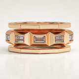 0.67 TCW Baguette Lab-Grown Diamond Five Stone Setting Wedding Band