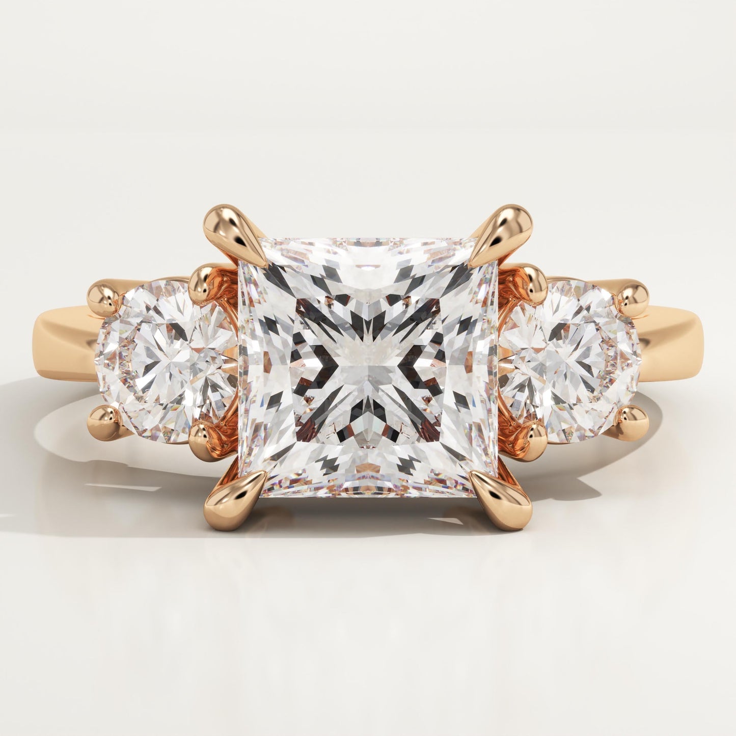 Princess Cut Three Stone Lab-Grown Diamond Engagement Ring