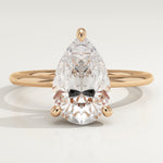 2.0 CT Pear Cut Solitaire Lab-Grown Diamond Engagement Ring