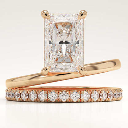 Radiant Cut Pave Lab-Grown Diamond Engagement Ring