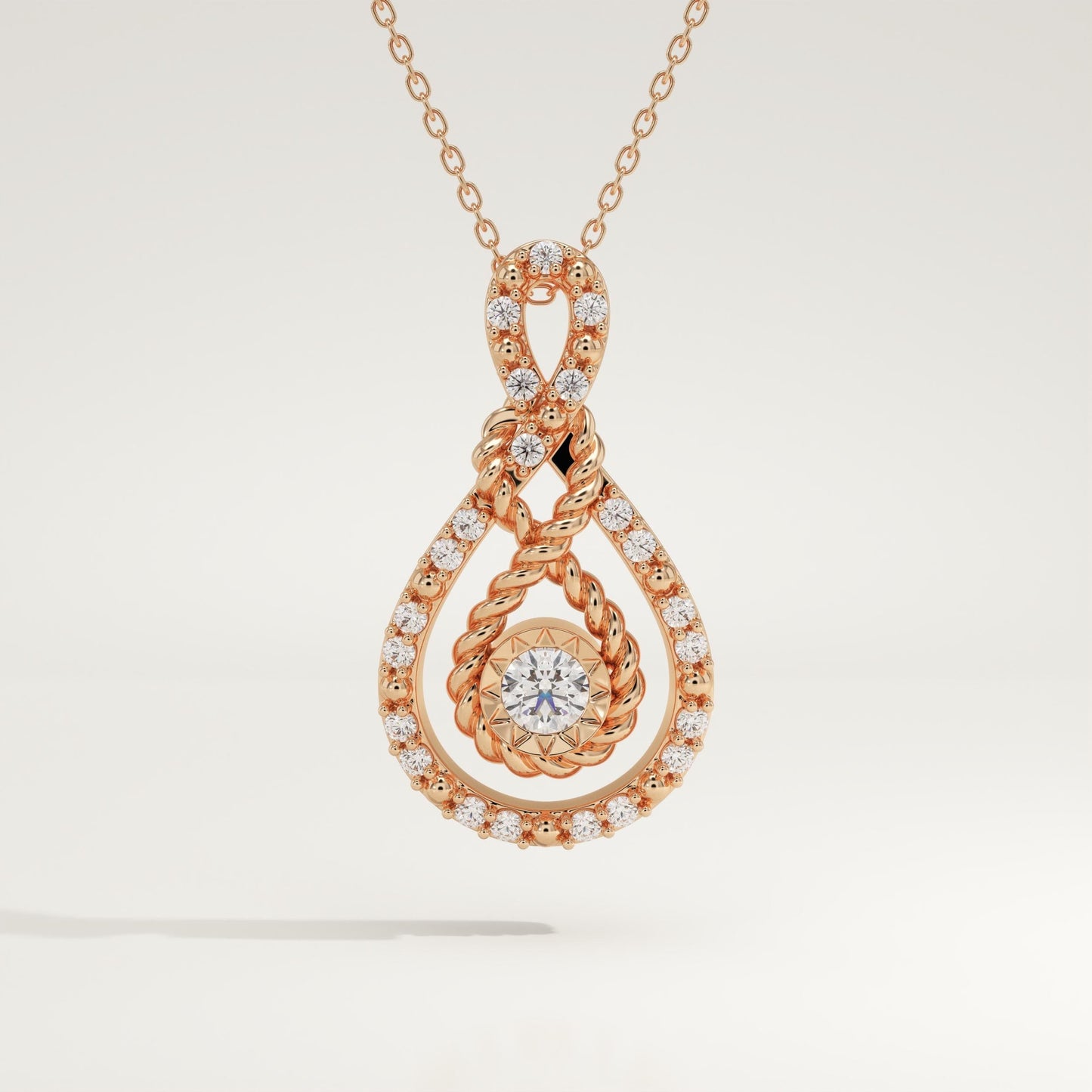 0.11 TCW Round Lab-Grown Diamond Multi Stone Necklace