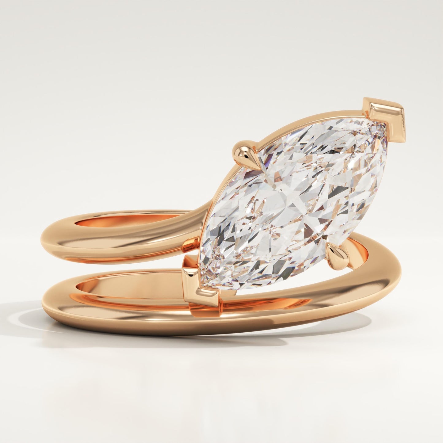 Marquise Cut Solitaire Lab-Grown Diamond Engagement Ring