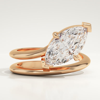 Marquise Cut Solitaire Lab-Grown Diamond Engagement Ring