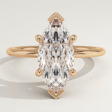 1.5 CT Marquise Cut Solitaire Lab-Grown Diamond Engagement Ring