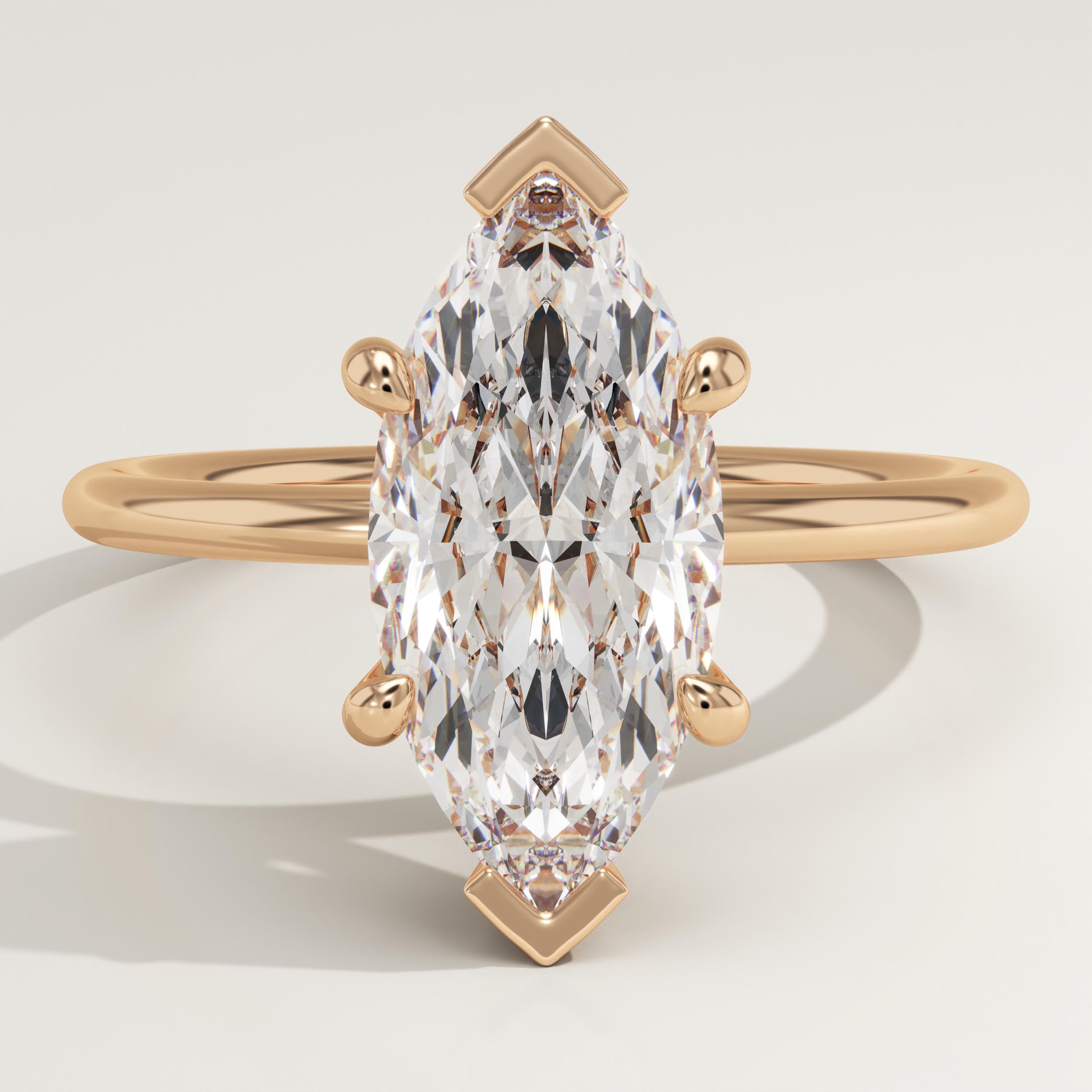1.5 CT Marquise Cut Solitaire Lab-Grown Diamond Engagement Ring