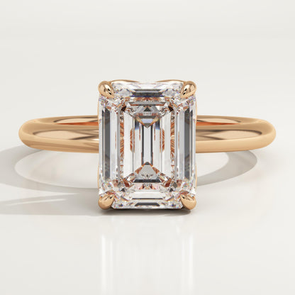 Emerald Cut Solitaire Lab-Grown Diamond Engagement Ring