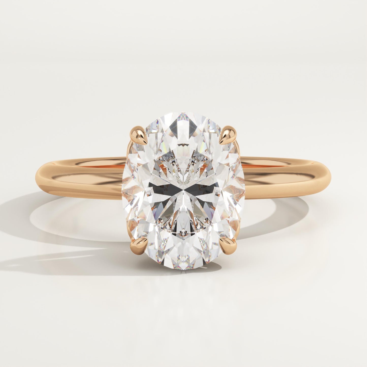 Oval Cut Solitaire Lab-Grown Diamond Engagement Ring