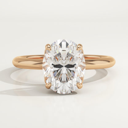 Oval Cut Solitaire Lab-Grown Diamond Engagement Ring