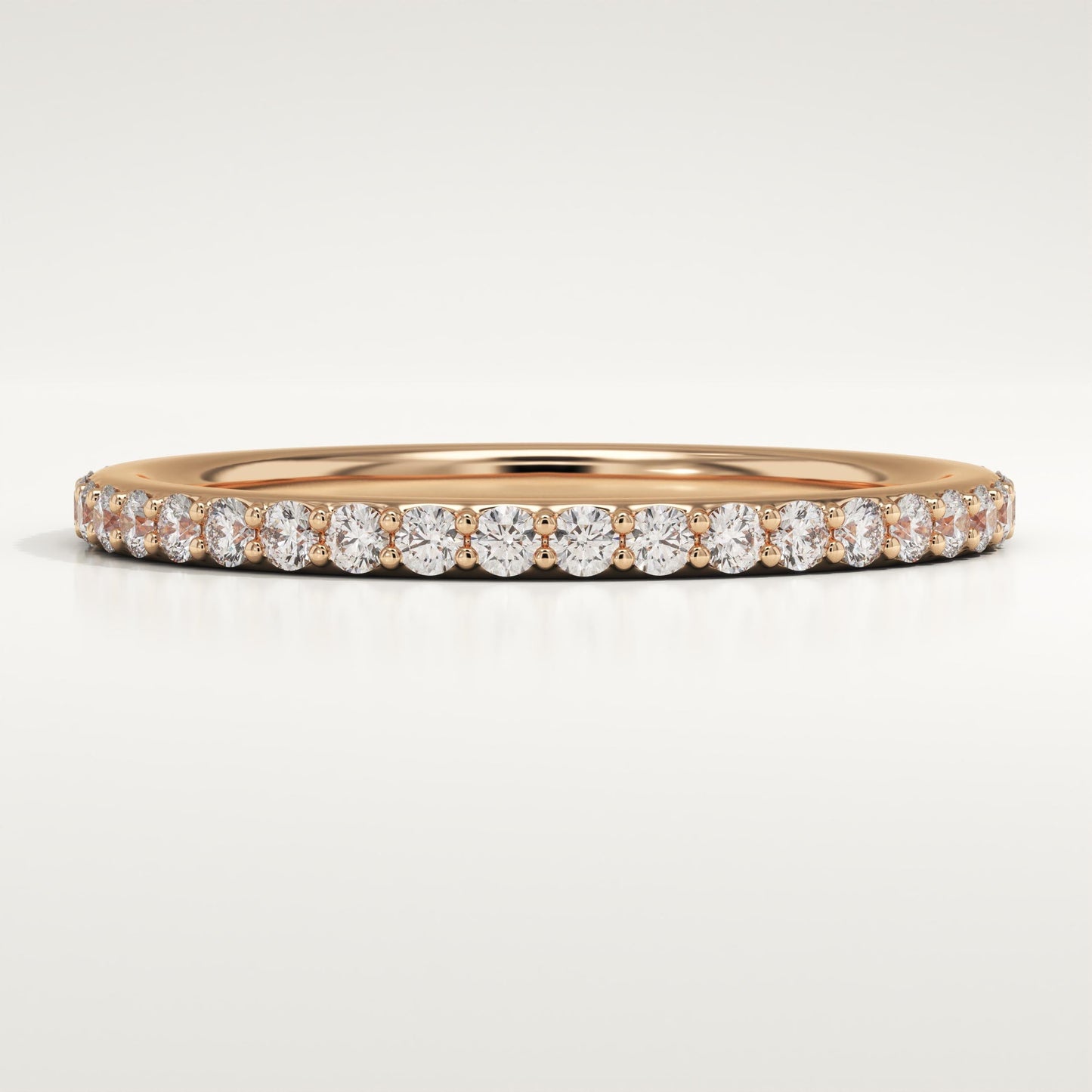 0.59 TCW Round Lab-Grown Diamond Full Eternity Wedding Band