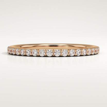 0.59 TCW Round Lab-Grown Diamond Full Eternity Wedding Band