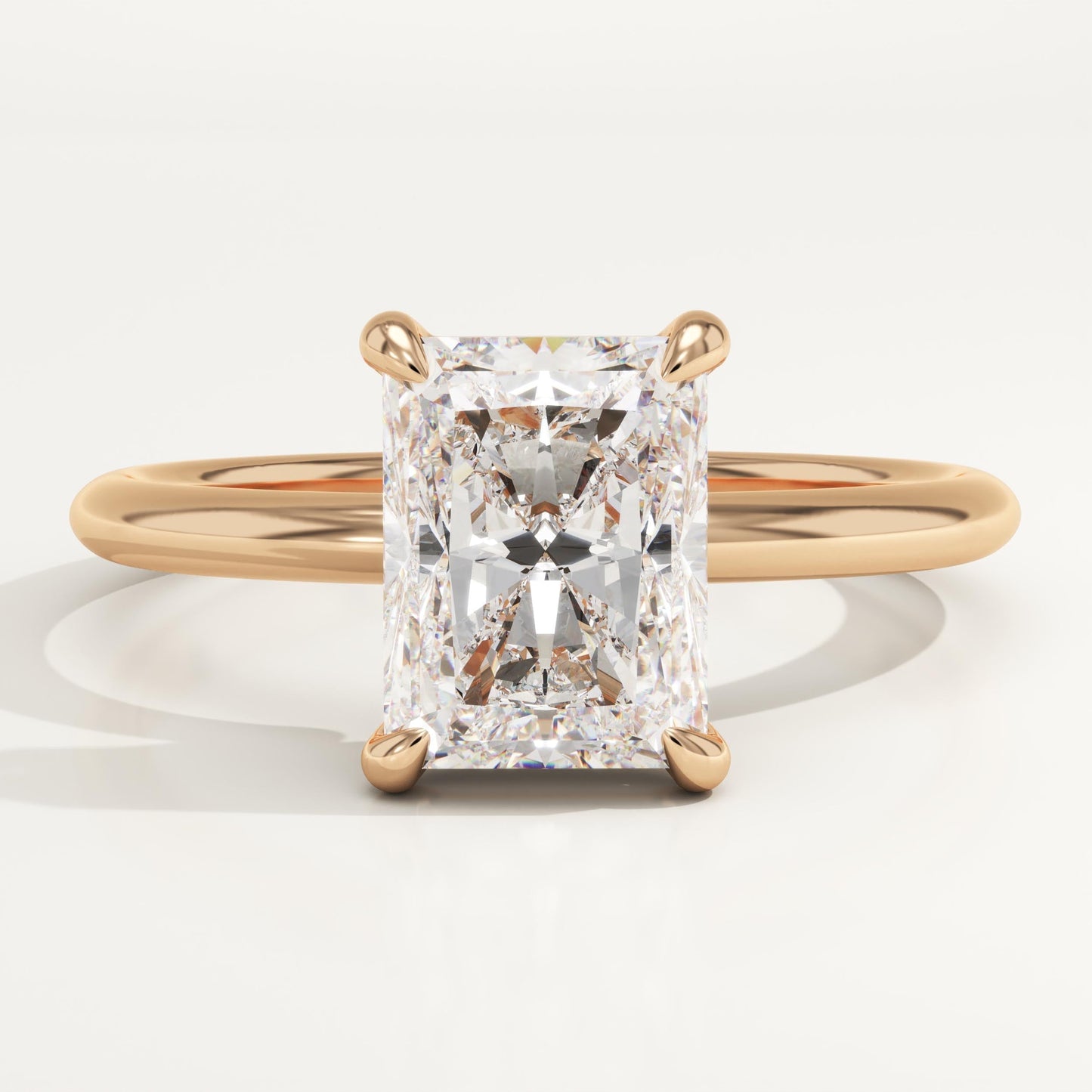 Radiant Cut Solitaire Lab-Grown Diamond Engagement Ring