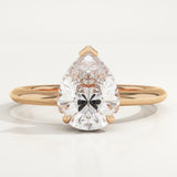 2.0 CT Pear Cut Solitaire Lab-Grown Diamond Engagement Ring