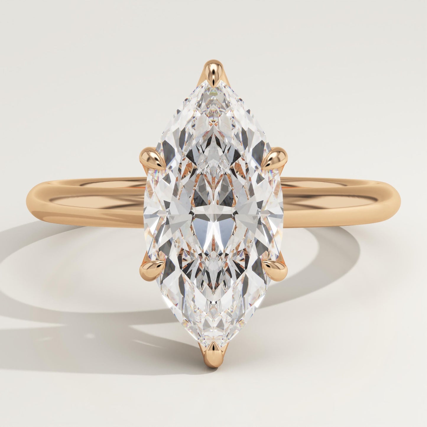 1.75 CT Marquise Cut Solitaire Moissanite Engagement Ring