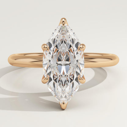1.75 CT Marquise Cut Solitaire Moissanite Engagement Ring
