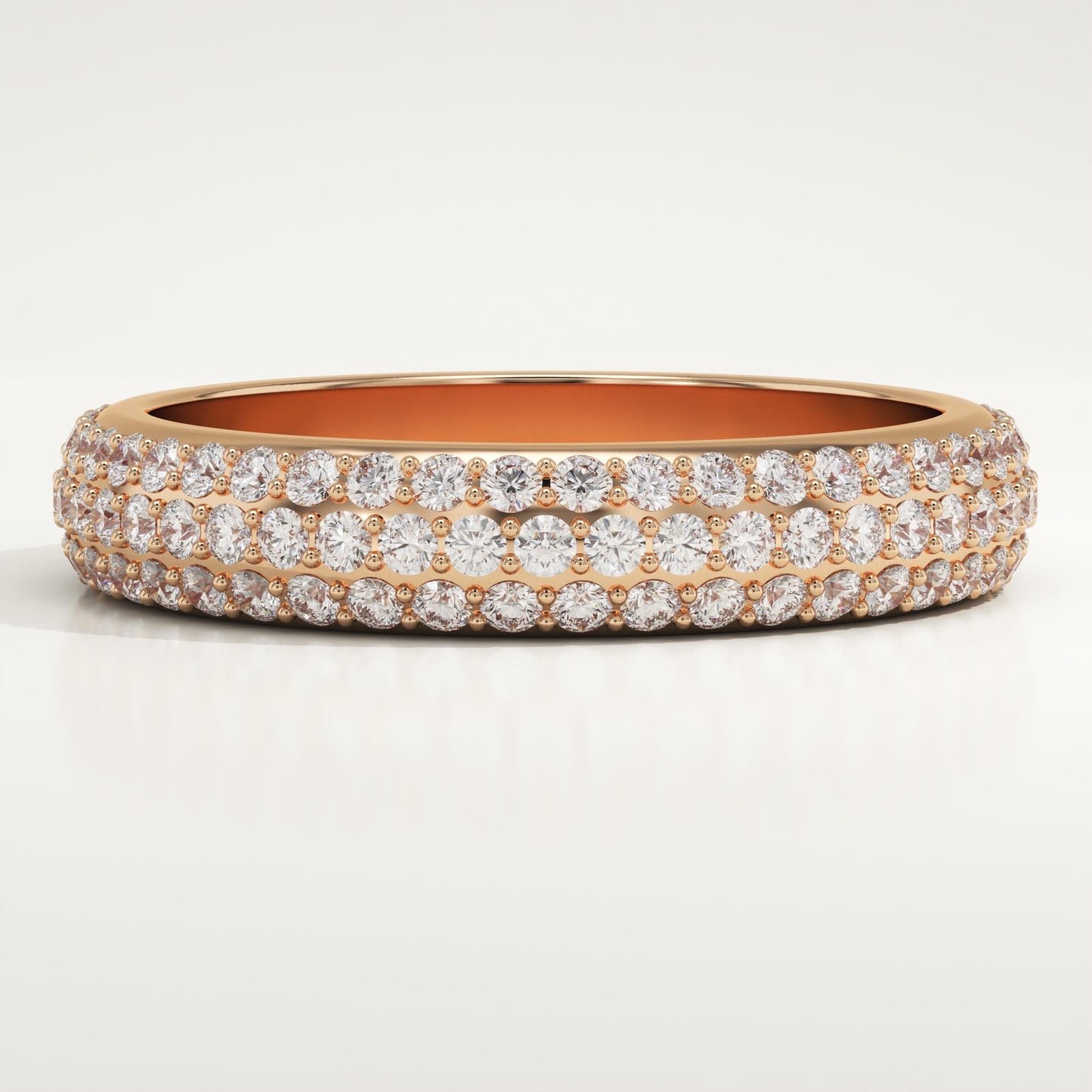 1.73 TCW Round Lab-Grown Diamond Multi Stone Wedding Band