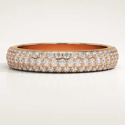 1.73 TCW Round Lab-Grown Diamond Multi Stone Wedding Band