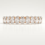 3.15 TCW Oval Cut Lab-Grown Diamond Full Eternity Wedding Band