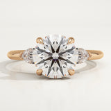 2.0 CT Round Cut Three Stone Lab-Grown Diamond Engagement Ring
