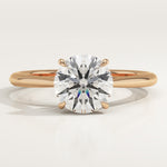 2.0 CT Round Cut Solitaire Lab-Grown Diamond Engagement Ring