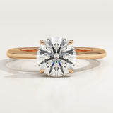 2.0 CT Round Cut Solitaire Lab-Grown Diamond Engagement Ring
