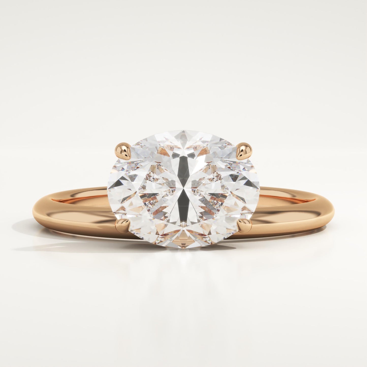 Oval Cut Solitaire Lab-Grown Diamond Engagement Ring