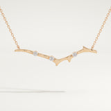 0.07 TCW Round Lab-Grown Diamond Nature Inspired Necklace