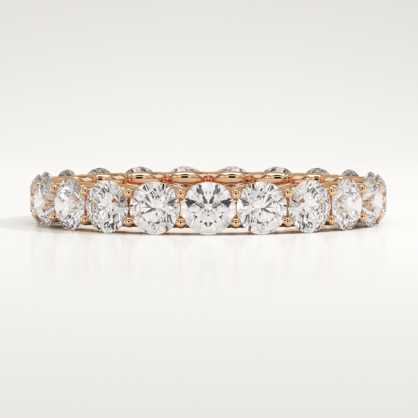 2.1 TCW Round Lab-Grown Diamond Full Eternity Wedding Band