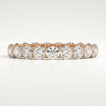 2.1 TCW Round Lab-Grown Diamond Full Eternity Wedding Band